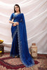 Royal Blue Georgette Saree with Sequin Thread Embroidery Border 