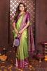 Green And Purple Banarasi Silk Rich Zari Saree Festive Wear