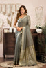 Grey Silk Saree with Zari Border Designer Traditional Saree