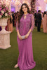 Purple Designer Ruffle Saree Sequins Embroidered Jacket Saree