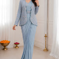 Blue Ready-to-Wear Saree Heavy Embroidered Designer Jacket