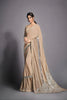 Beige Designer Georgette Saree with Sequin Work Metallic Border