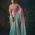 Elegant Multicolor Silk Saree with Beads Work and Designer Border for Women