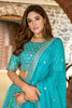 Glorious Sea Green Art Silk Lehenga Choli with Heavy Embroidered Border and Matching Dupatta