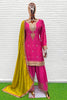 Elegant Rani Pink Chinon Silk Embroidered Salwar Suit Designer Dupatta
