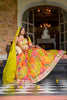 Radiant Yellow Floral Printed Soft Organza Festive Lehenga Choli with Dupatta for Women