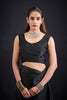 Black Embroidered Silk Saree with Designer Blouse