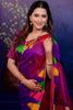 Royal Magenta Purple Soft Silk Saree Multicolor Temple Border Rich Zari Pallu