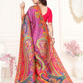 Elegant Purple Multicolor Printed Saree with Designer Saree