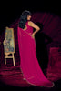Hot Pink Georgette Saree with Embroidered Border Designer Saree