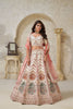 Graceful Cream Silk Embroidered Lehenga Choli with Palace Motifs and Dupatta for Wedding