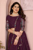 Dark Purple Embroidered Lehenga Choli with Dupatta Silk Blend Traditional Festive Wear