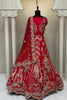 Opulent Red Embroidered Silk Bridal Lehenga Choli with Net Dupatta