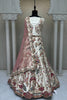 Grateful White Embroidered Silk Bridal Lehenga Choli with Net Dupatta