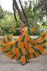 Pretty Multicolor Bandhani Gown with Embroidered Mirror Work Koti