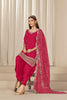 Lovely Rani Pink Embroidered Punjabi Patiala Suit with Dupatta