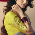 Elegant Lavender Banarasi Silk Saree Designer Border