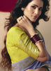 Elegant Lavender Banarasi Silk Saree Designer Border