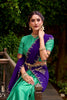 Traditional Rama Green Poly Cotton Lehenga Choli with Golden Zari Border and Embroidered Dupatta