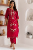 Beautiful Red Viscose Silk Embroidered Salwar Suit with Floral Dupatta