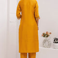 Radiant Mustard Yellow Viscose Silk Embroidered Salwar Suit with Floral Dupatta