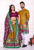 Stylish Mustard Yellow and Maroon Traditional Couple Outfit Set with Printed Lehenga and Matching Kurta