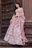 Elegant Dusty Pink Net Embroidered Wedding Lehenga Choli with Floral Sequins Work