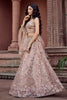 Gorgeous Beige Net Embroidered Wedding Lehenga Choli with Floral Sequins Work