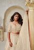 Stunning Cream Silk Embroidered Lehenga Choli with Matching Dupatta for Wedding