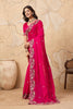 Designer Pink Embroidered Georgette Saree with Blouse