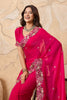Designer Pink Embroidered Georgette Saree with Blouse