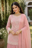 Elegant Pink Embroidered Salwar Suit Thread Work Dupatta for Women