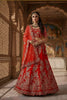 Elegant Red Velvet Embroidered Bridal Lehenga Choli with Heavy Zari and Sequins Work Dupatta