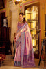 Lavender Tissue Patola Silk Saree Handwoven Patola Design