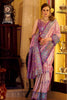 Lavender Tissue Patola Silk Saree Handwoven Patola Design