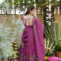 Beautiful Pink Embroidered Crunchy Silk Anarkali Suit with Floral Work and Matching Dupatta