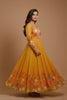 Designer Mustard Yellow Floral Printed Readymade Salwar Suit with Dupatta