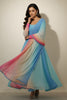 Wonderful Multicolor Ombre Flared Readymade Salwar Suit with Matching Dupatta