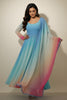 Wonderful Multicolor Ombre Flared Readymade Salwar Suit with Matching Dupatta