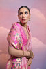 Pink Banarasi Silk Saree with Floral Meenakari Border Traditional Saree
