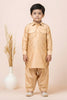 Stylish Beige Viscose Pathani Kurta Pajama Set for Boys