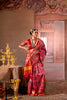 Rani Pink Patola Silk Saree Traditional Floral Ikat Weave Festive Occasions