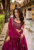 Stunning Rani Pink Rangoli Silk Embroidered Lehenga Choli with Matching Dupatta for Wedding