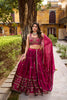 Stunning Rani Pink Rangoli Silk Embroidered Lehenga Choli with Matching Dupatta for Wedding