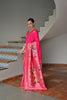 Rani Pink Banarasi Silk Saree Antique Gold Zari Multicolor Traditional Wear