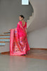 Rani Pink Banarasi Silk Saree Antique Gold Zari Multicolor Traditional Wear