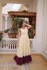 Stylish Off-White Cotton Embroidered Gown With Beads and Sequins Work