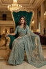 Sea Green Embroidered Net Saree with Designer Blouse Party Wear