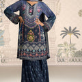 Unique Navy Blue Embroidered Salwar Suit with Dupatta for Festive Wear