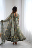Superb Olive Green Bandhani Printed Georgette Anarkali Suit with Dupatta for Wedding